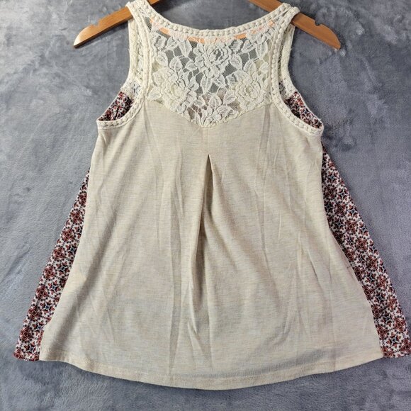 Taylor & Sage Womens Tank Top XS Boho Patchwork‎ Lace Crochet Festival Hippie - Picture 5 of 8